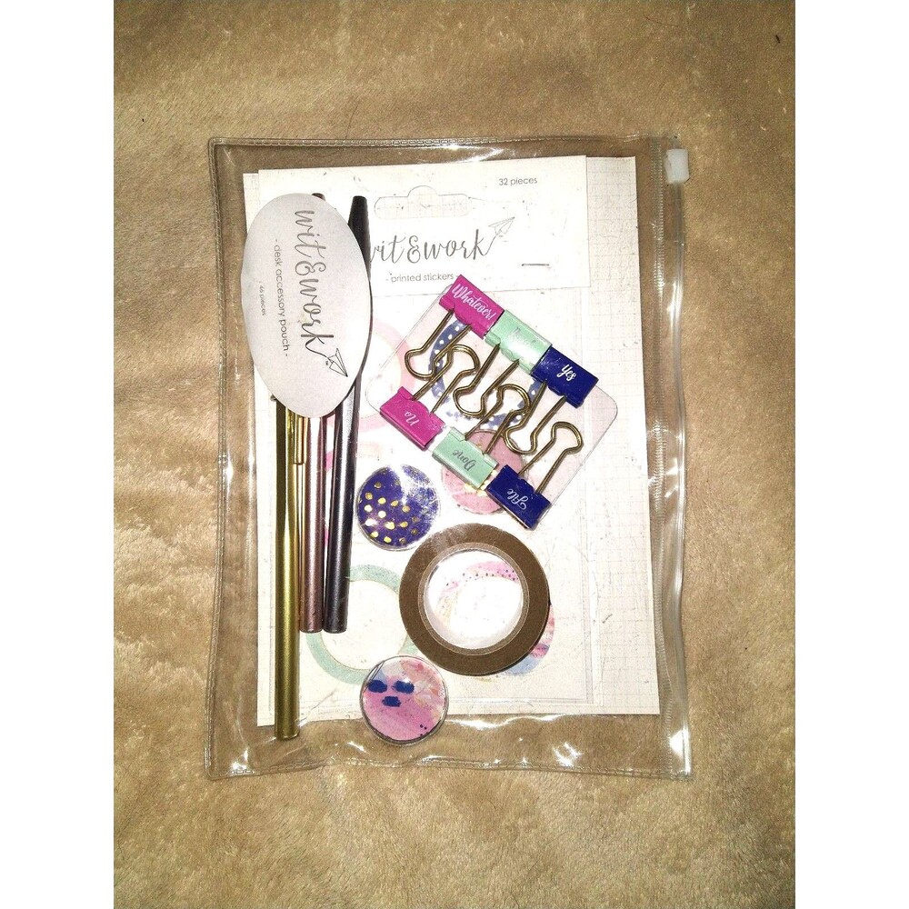 Wit & Work stationery pen magnet clip stickers set